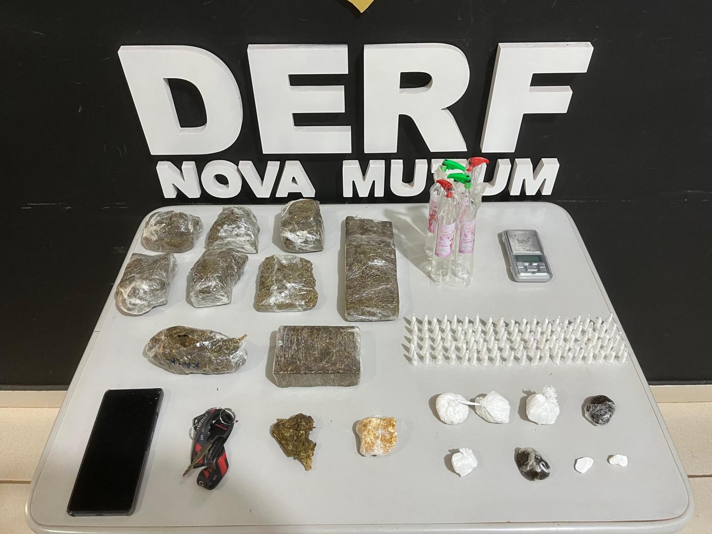 Ação da DERF em Nova Mutum resulta em prisão por tráfico de drogas e apreensão de menor