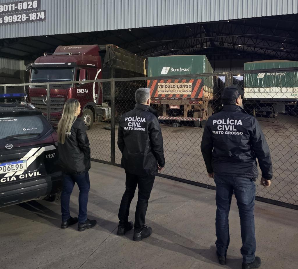 Polícia Civil mira grupo criminoso envolvido em furtos e desvios de mais de R$ 20 milhões em cargas de soja e milho em MT