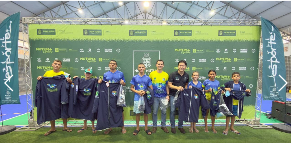 Entrega de artigos esportivos marca avanço no Programa Despertando Talentos em Mutum